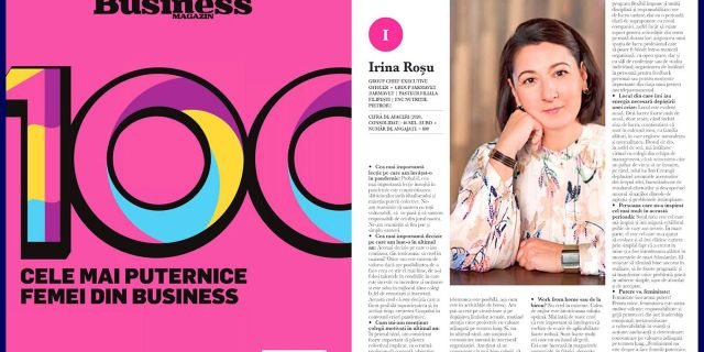 Provocări profesionale și personale în 2020 relatate într-un interviu acordat de Irina Roșu, CEO Group Farmavet, în revista Business Magazin - TOP 100 cele mai puternice femei din business, Ediția Aprilie 2021